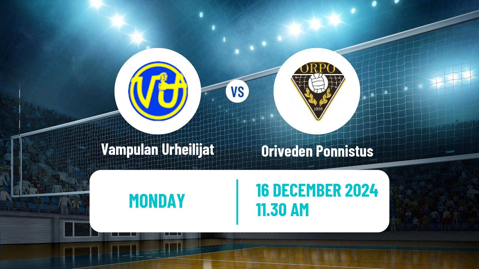 Volleyball Finnish Mestaruusliiga Volleyball Women Vampulan Urheilijat - Oriveden Ponnistus