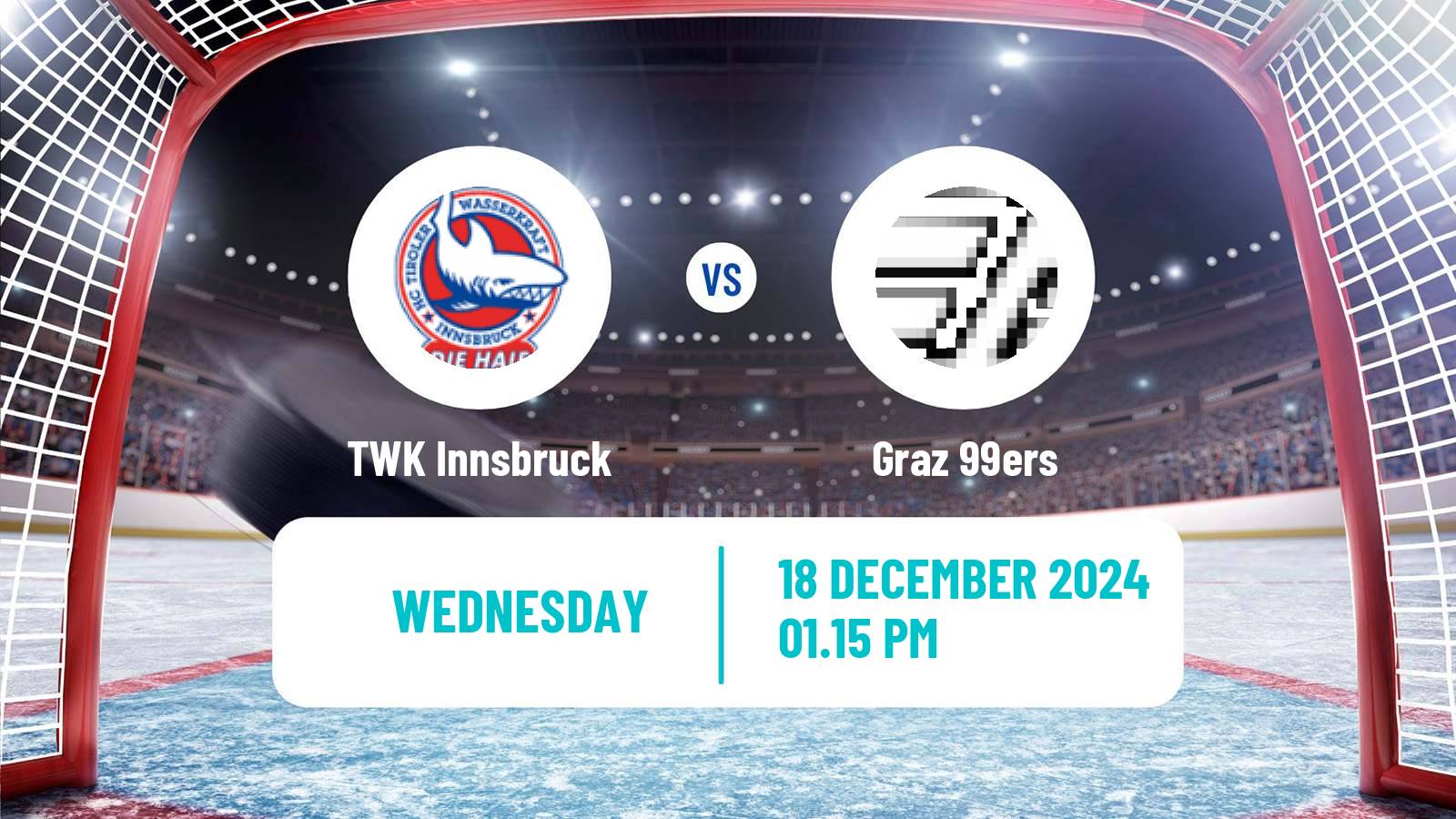 Hockey Austrian Ice Hockey League TWK Innsbruck - Graz 99ers