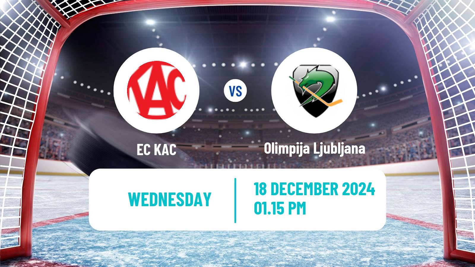 Hockey Austrian Ice Hockey League EC KAC - Olimpija Ljubljana