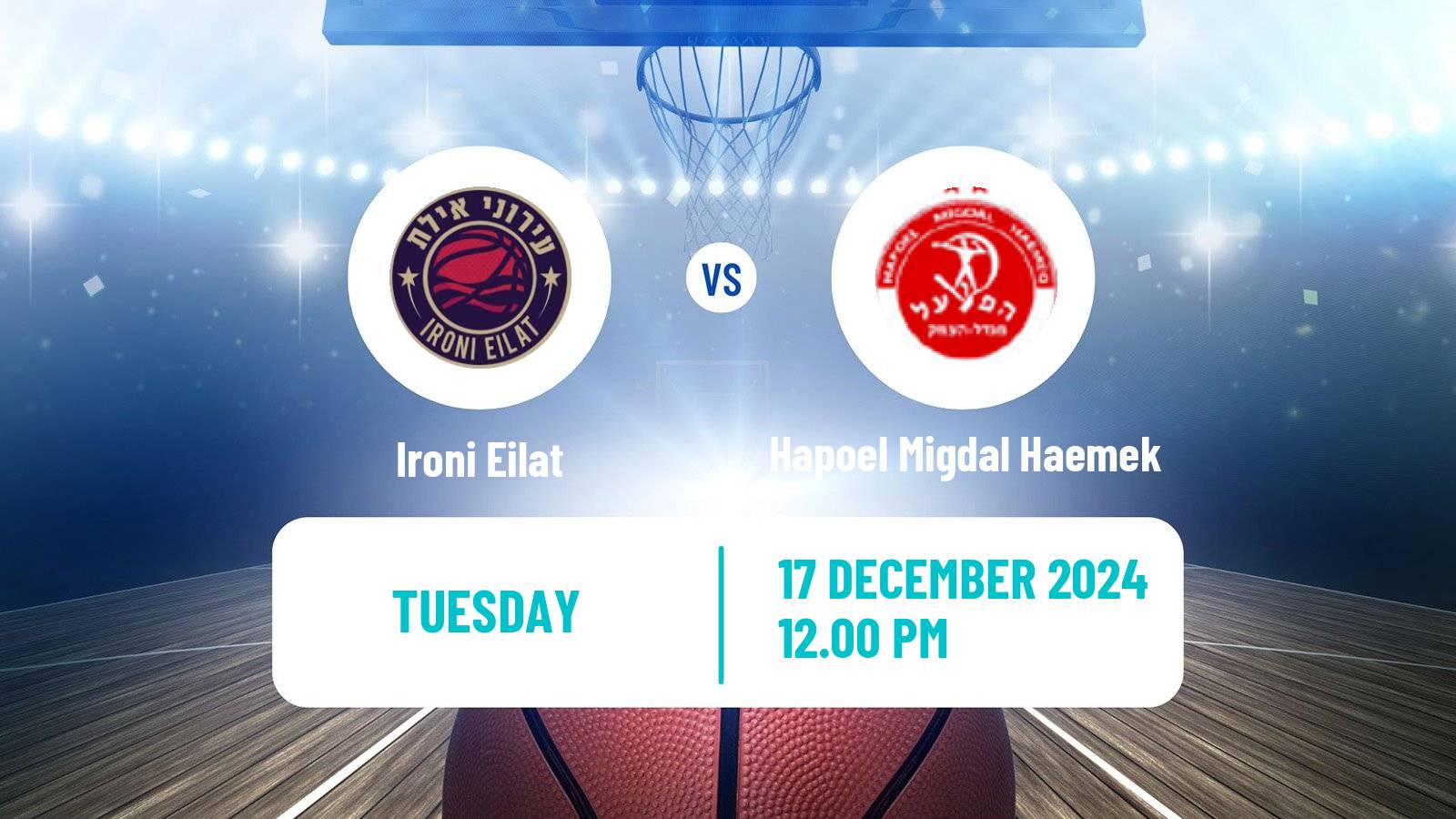 Basketball Israeli Liga Leumit Basketball Ironi Eilat - Hapoel Migdal Haemek