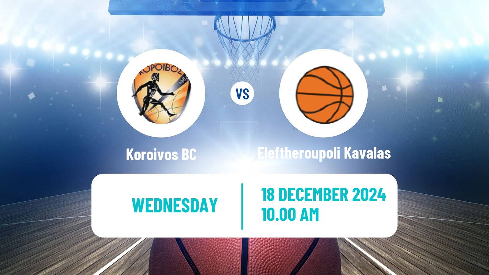 Basketball Greek Elite League Basketball Koroivos - Eleftheroupoli Kavalas