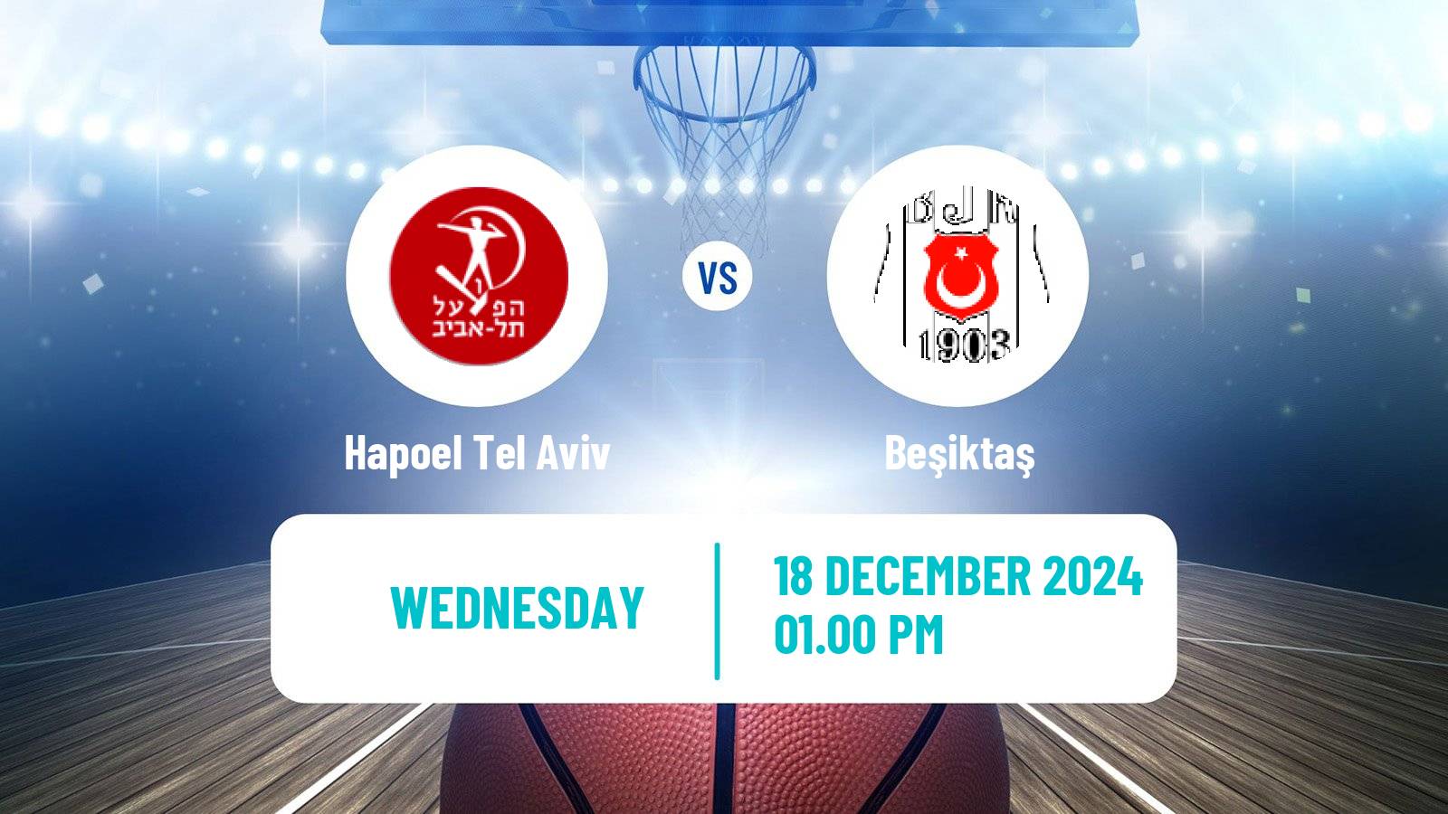 Basketball Eurocup Hapoel Tel Aviv - Beşiktaş