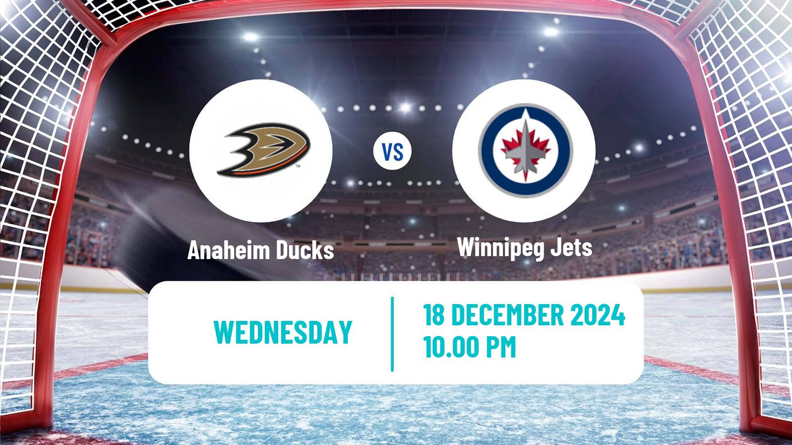 Hockey NHL Anaheim Ducks - Winnipeg Jets