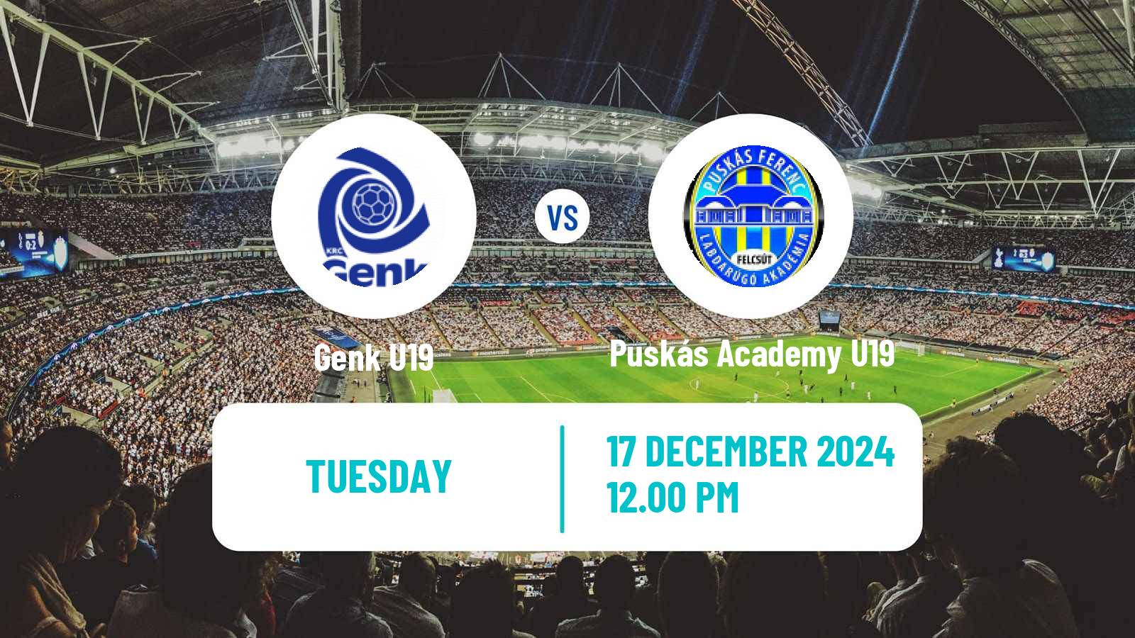 Soccer UEFA Youth League Genk U19 - Puskás Academy U19