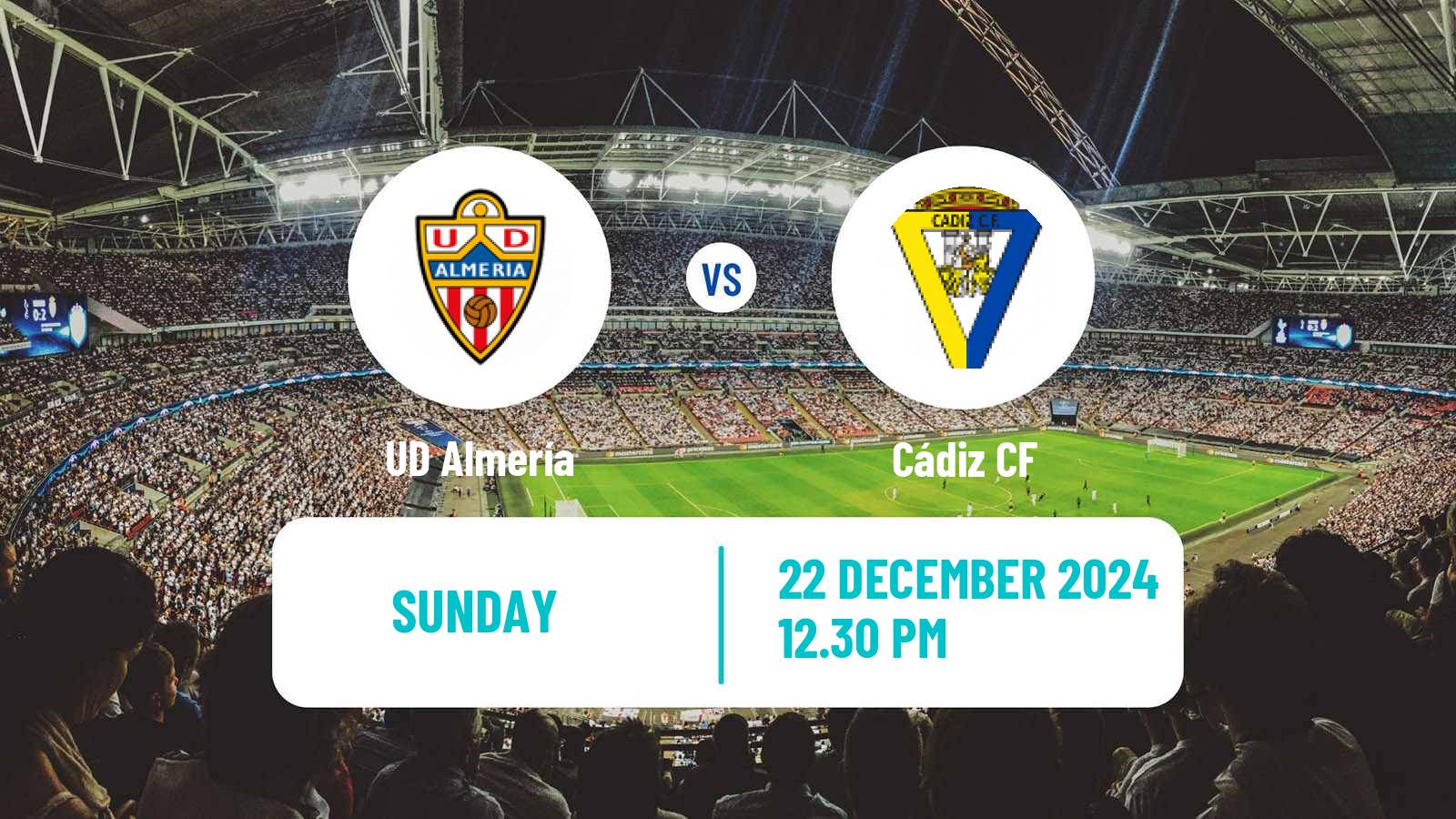 Soccer Spanish LaLiga2 Almería - Cádiz