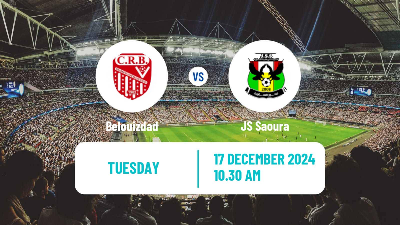 Soccer Algerian Ligue 1 Belouizdad - Saoura