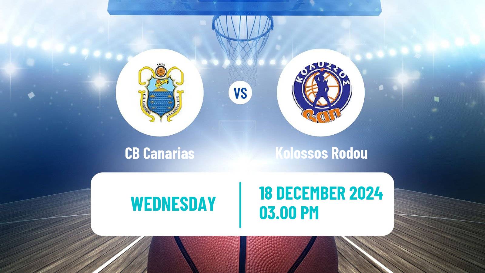 Basketball Champions League Basketball Canarias - Kolossos Rodou