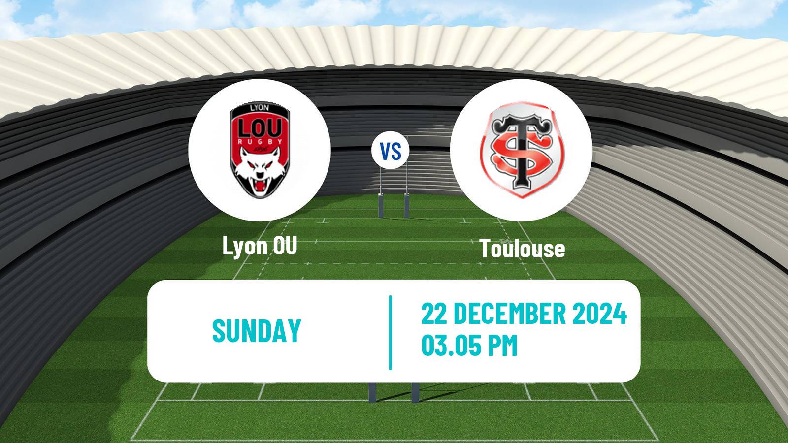 Rugby union French Top 14 Lyon - Toulouse