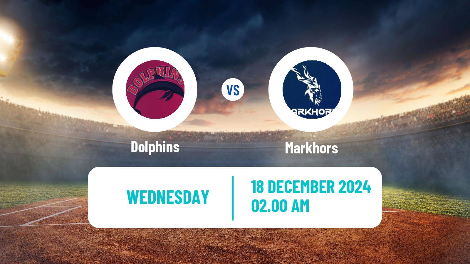 Cricket Pakistan Champions T20 Cup Dolphins - Markhors