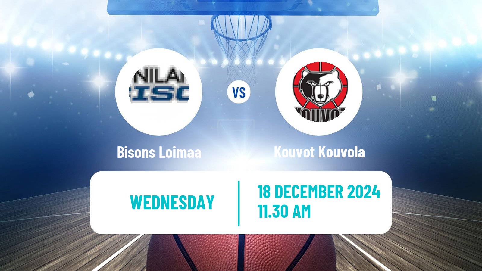 Basketball Finnish Korisliiga Bisons Loimaa - Kouvot Kouvola