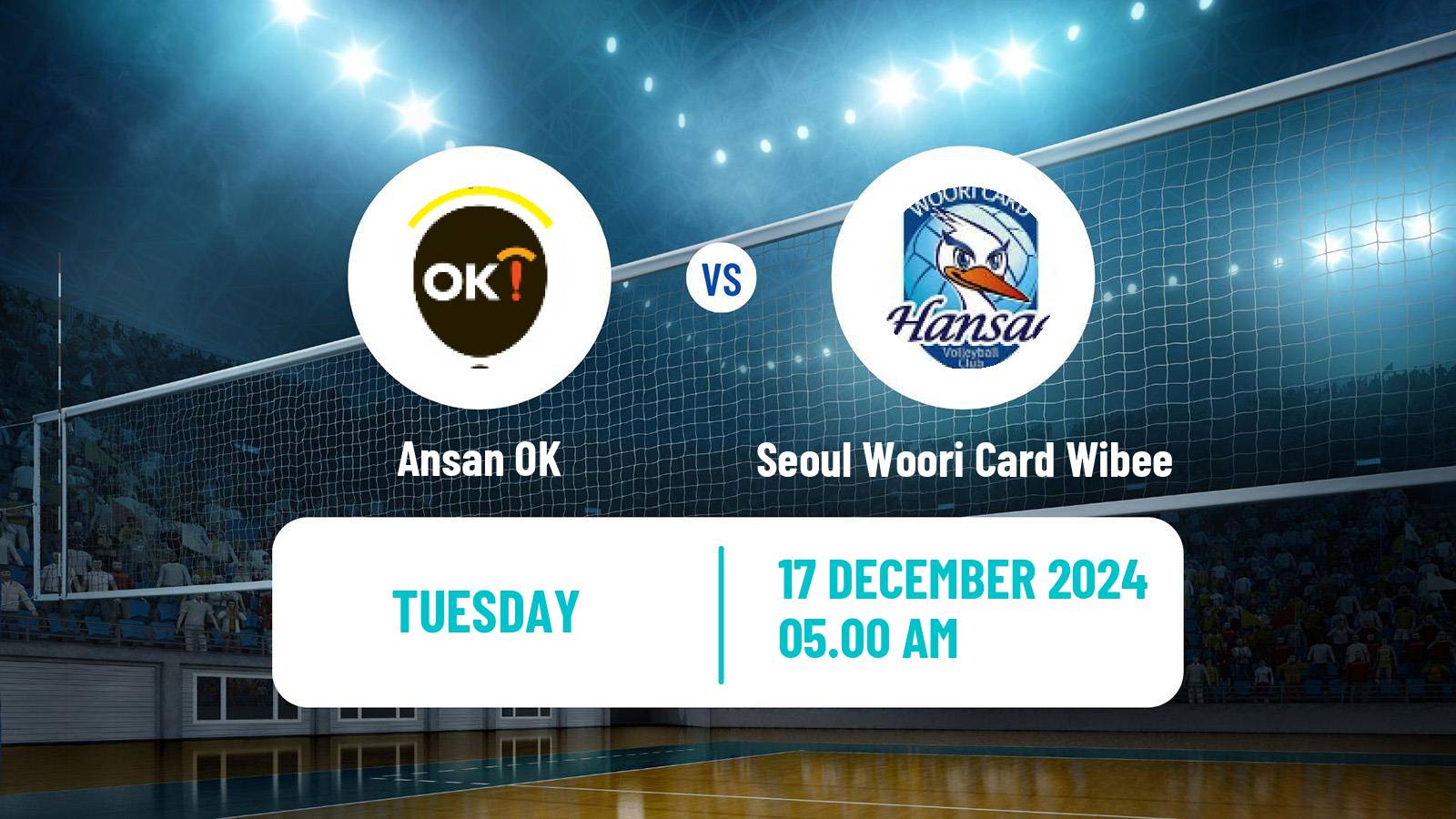 Volleyball South Korean V-League Ansan OK - Seoul Woori Card Wibee