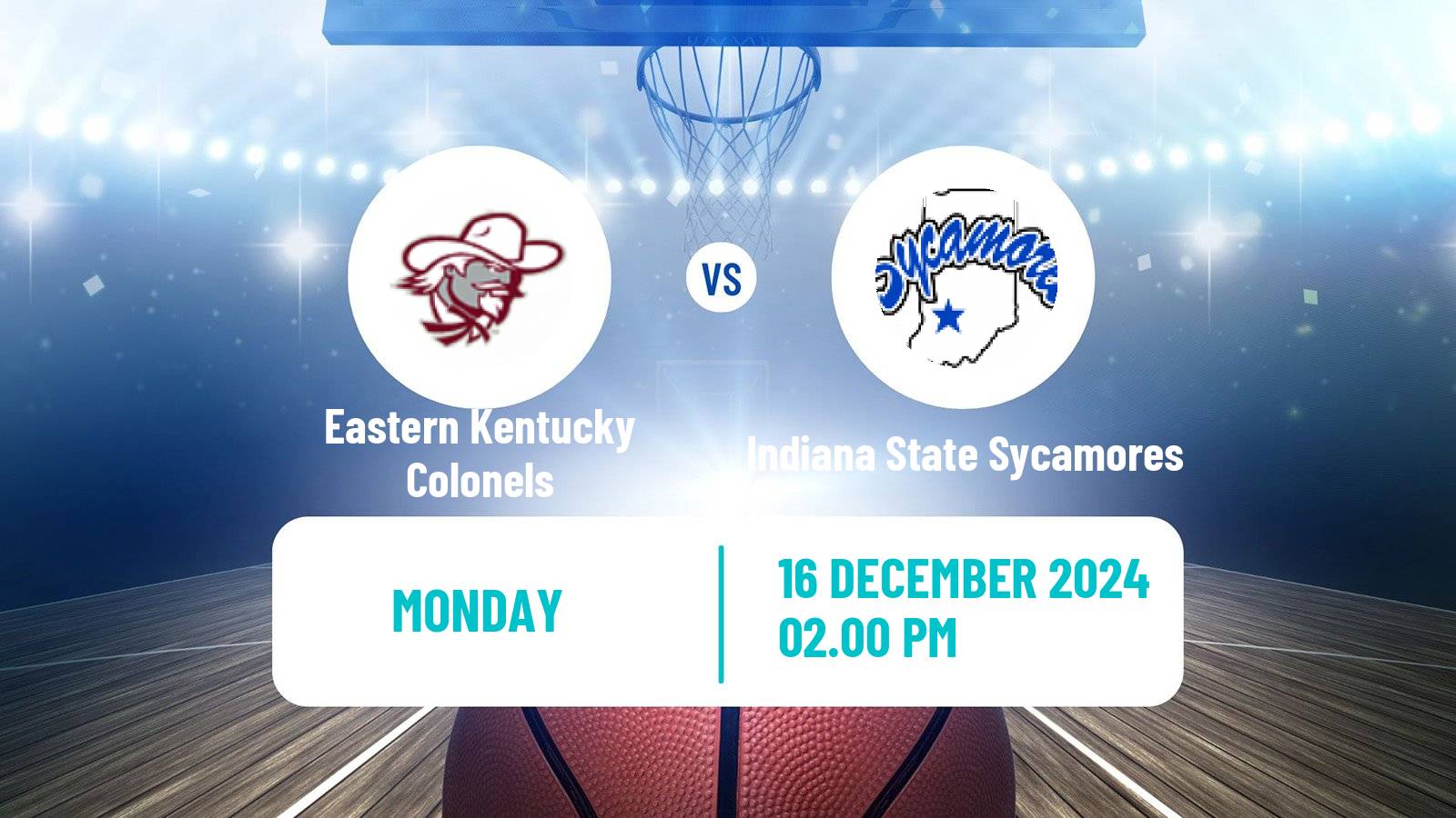 Basketball NCAA College Basketball Women Eastern Kentucky Colonels - Indiana State Sycamores