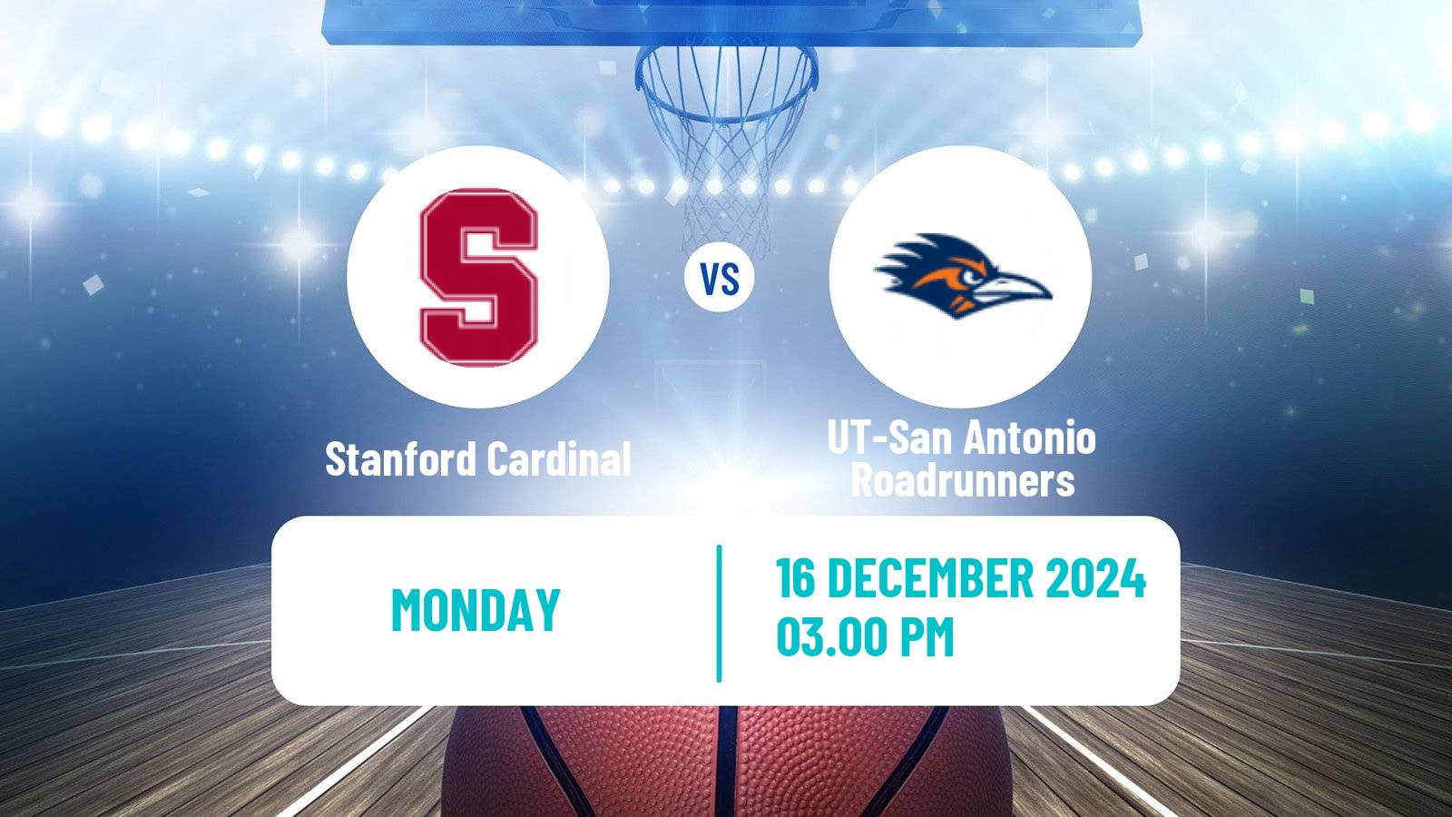 Basketball NCAA College Basketball Women Stanford Cardinal - UT-San Antonio Roadrunners