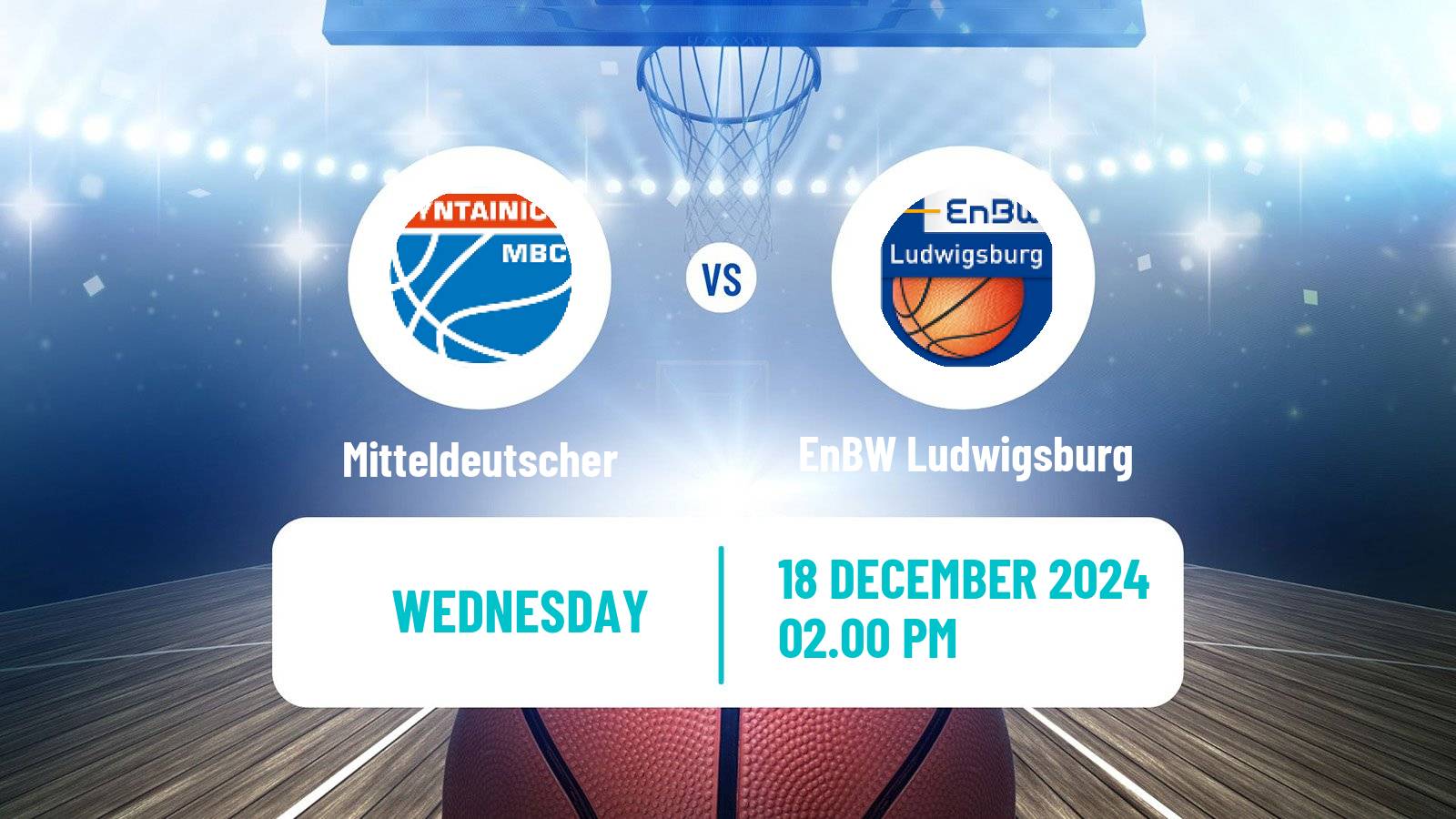 Basketball German BBL Mitteldeutscher - EnBW Ludwigsburg