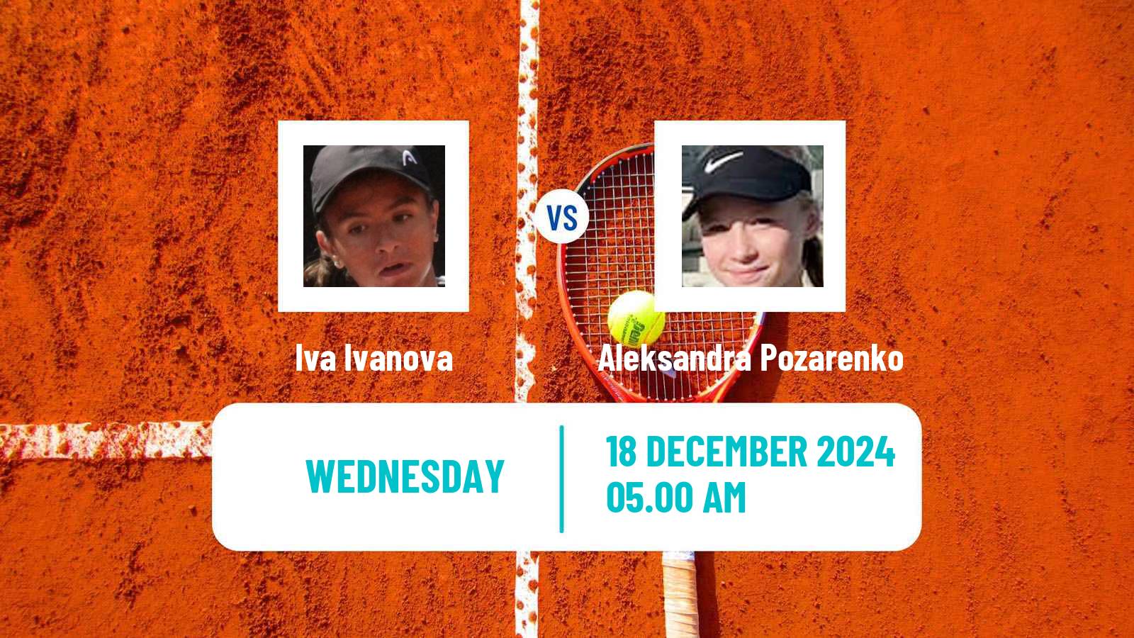 Tennis ITF W15 Antalya 21 Women Iva Ivanova - Aleksandra Pozarenko