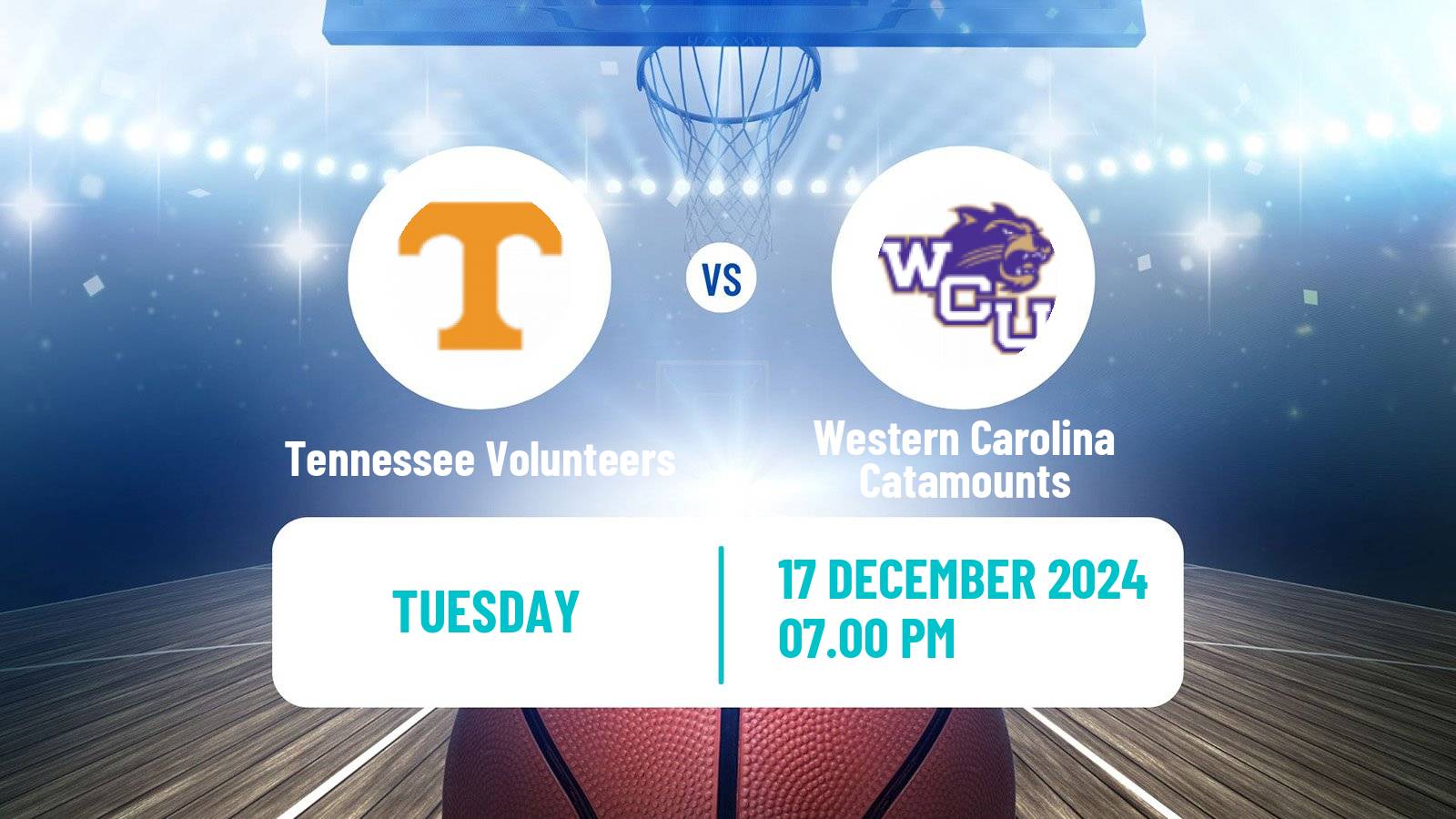 Basketball NCAA College Basketball Tennessee Volunteers - Western Carolina Catamounts