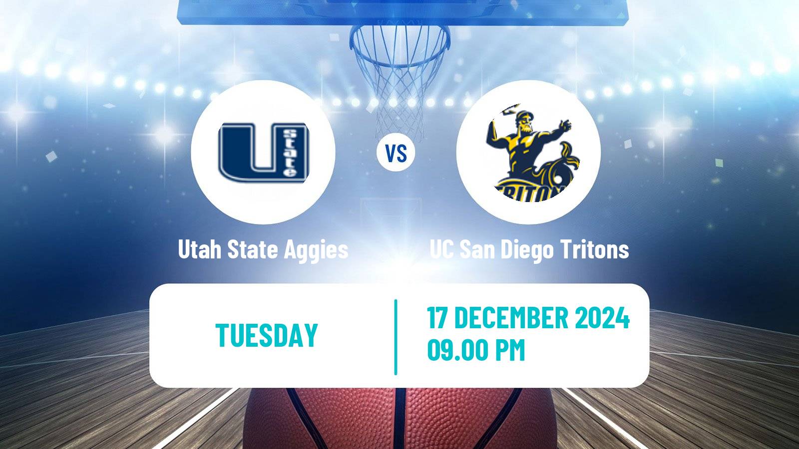 Basketball NCAA College Basketball Utah State Aggies - UC San Diego Tritons