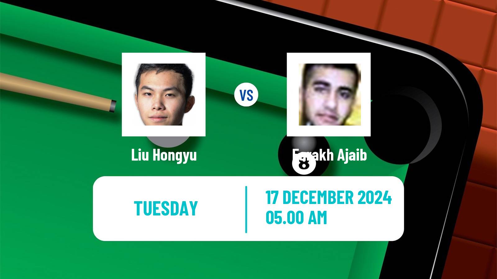 Snooker German Masters Liu Hongyu - Farakh Ajaib