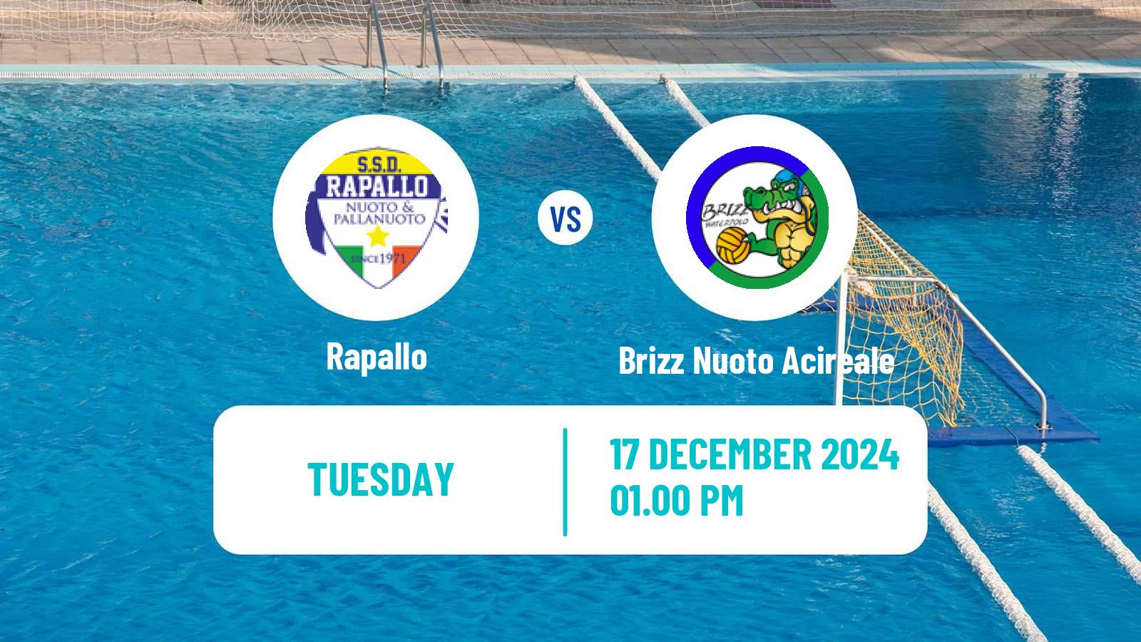 Water polo Italian A1 Water Polo Women Rapallo - Brizz Nuoto Acireale