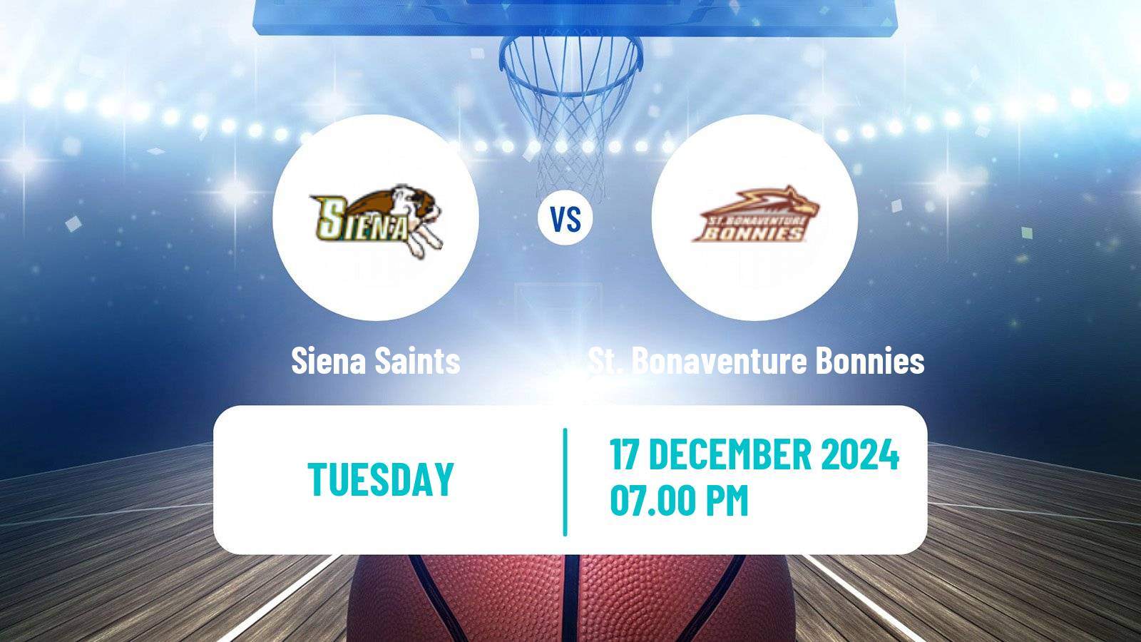 Basketball NCAA College Basketball Siena Saints - St. Bonaventure Bonnies