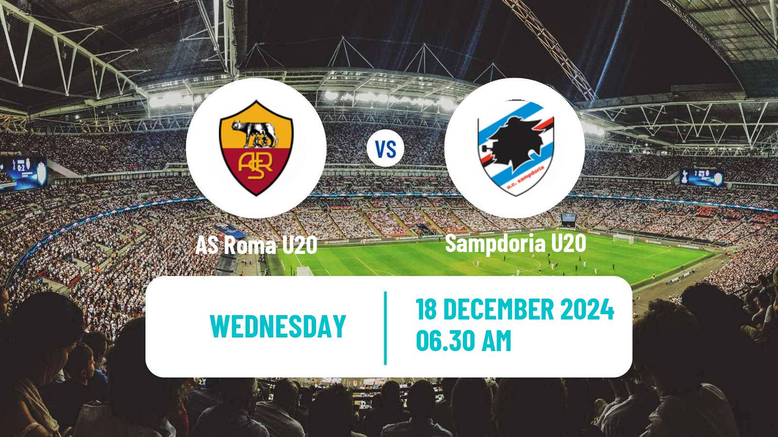 Soccer Italian Primavera 1 Roma U20 - Sampdoria U20