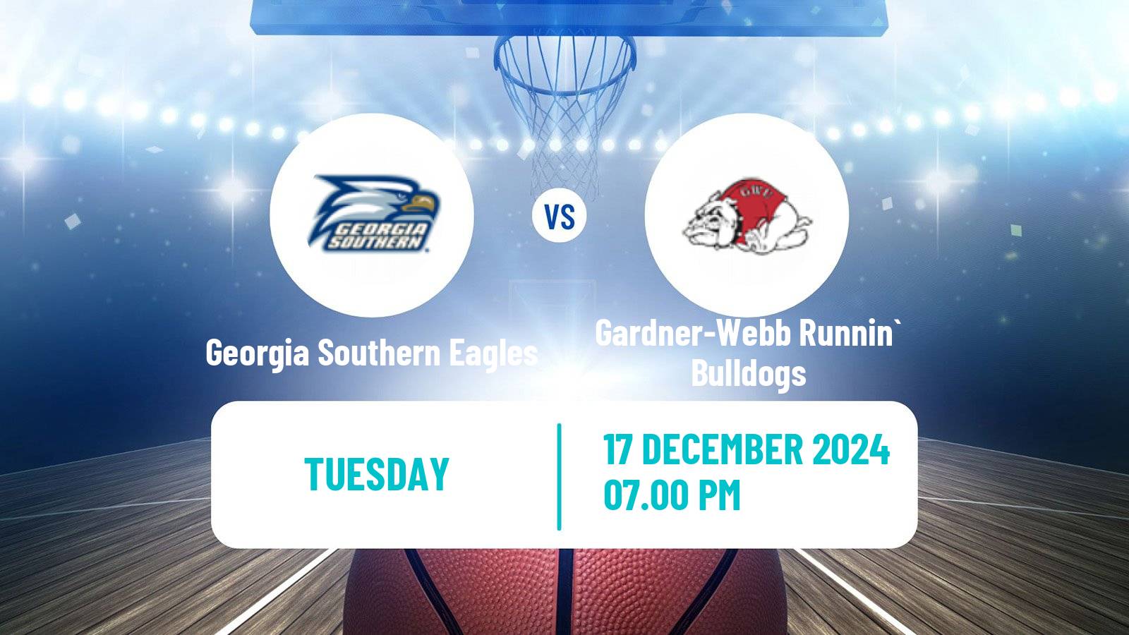 Basketball NCAA College Basketball Georgia Southern Eagles - Gardner-Webb Runnin` Bulldogs