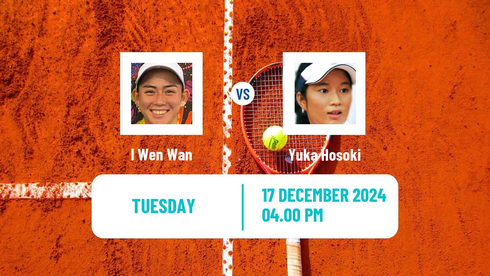 Tennis ITF W35 Tauranga Women I Wen Wan - Yuka Hosoki