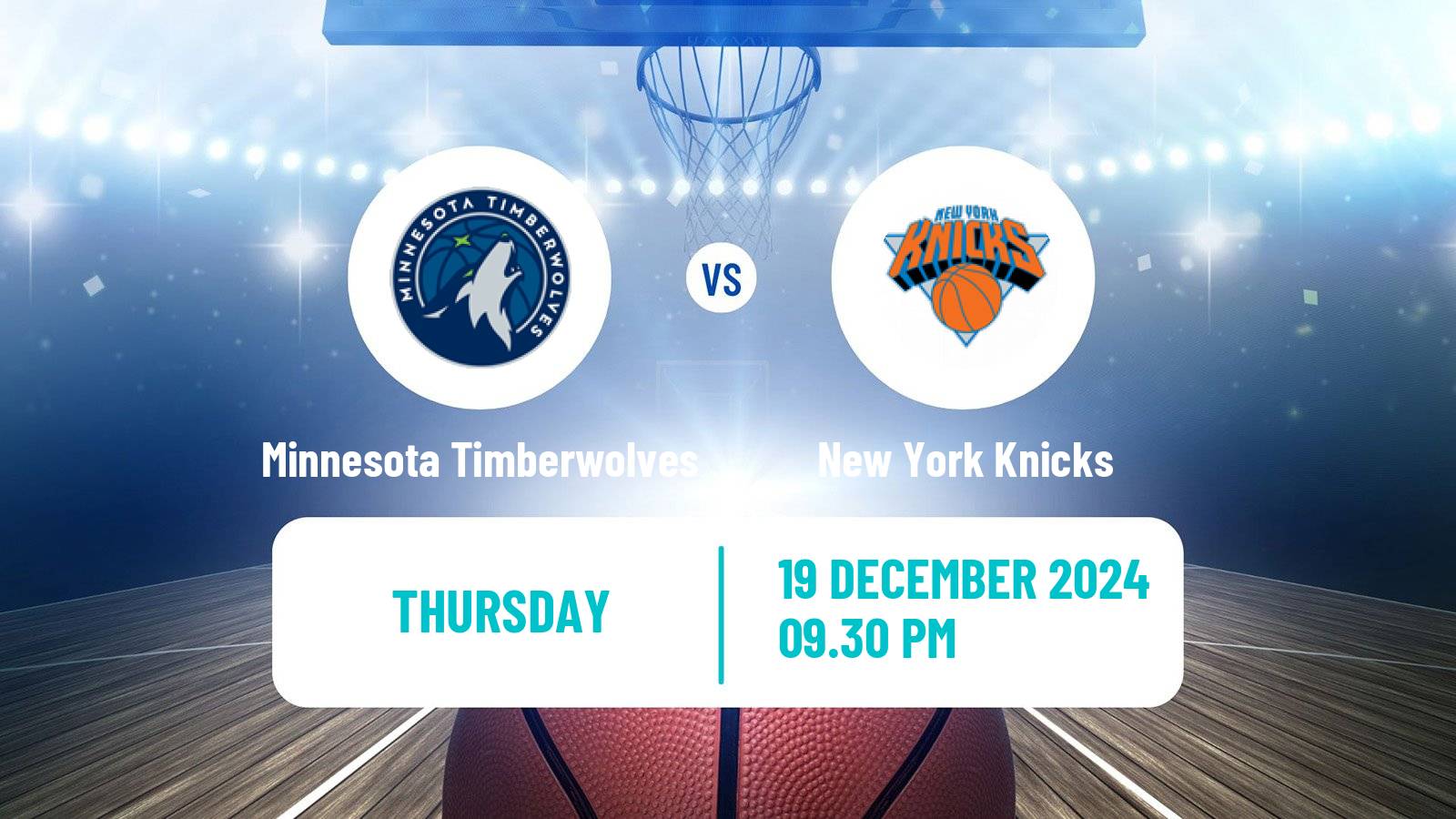 Basketball NBA Minnesota Timberwolves - New York Knicks