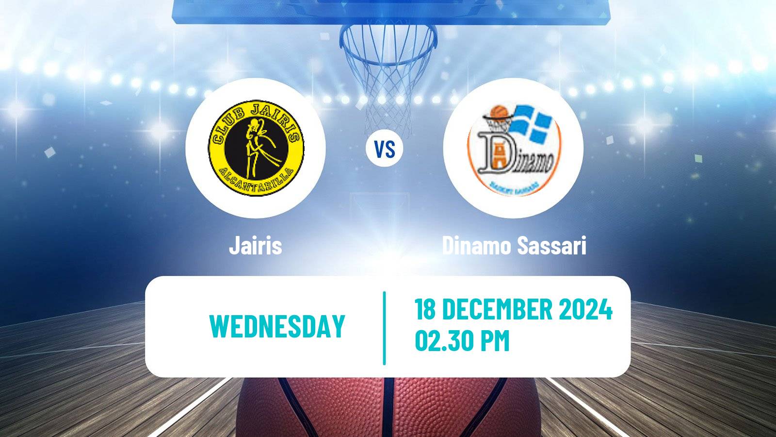 Basketball Eurocup Women Jairis - Dinamo Sassari