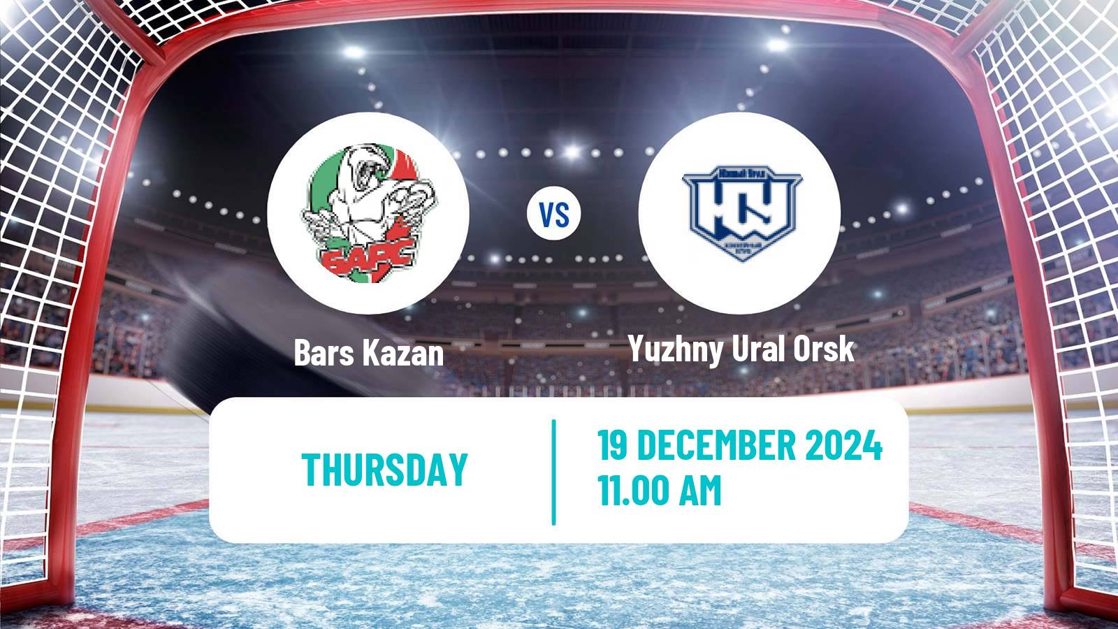 Hockey VHL Bars Kazan - Yuzhny Ural Orsk