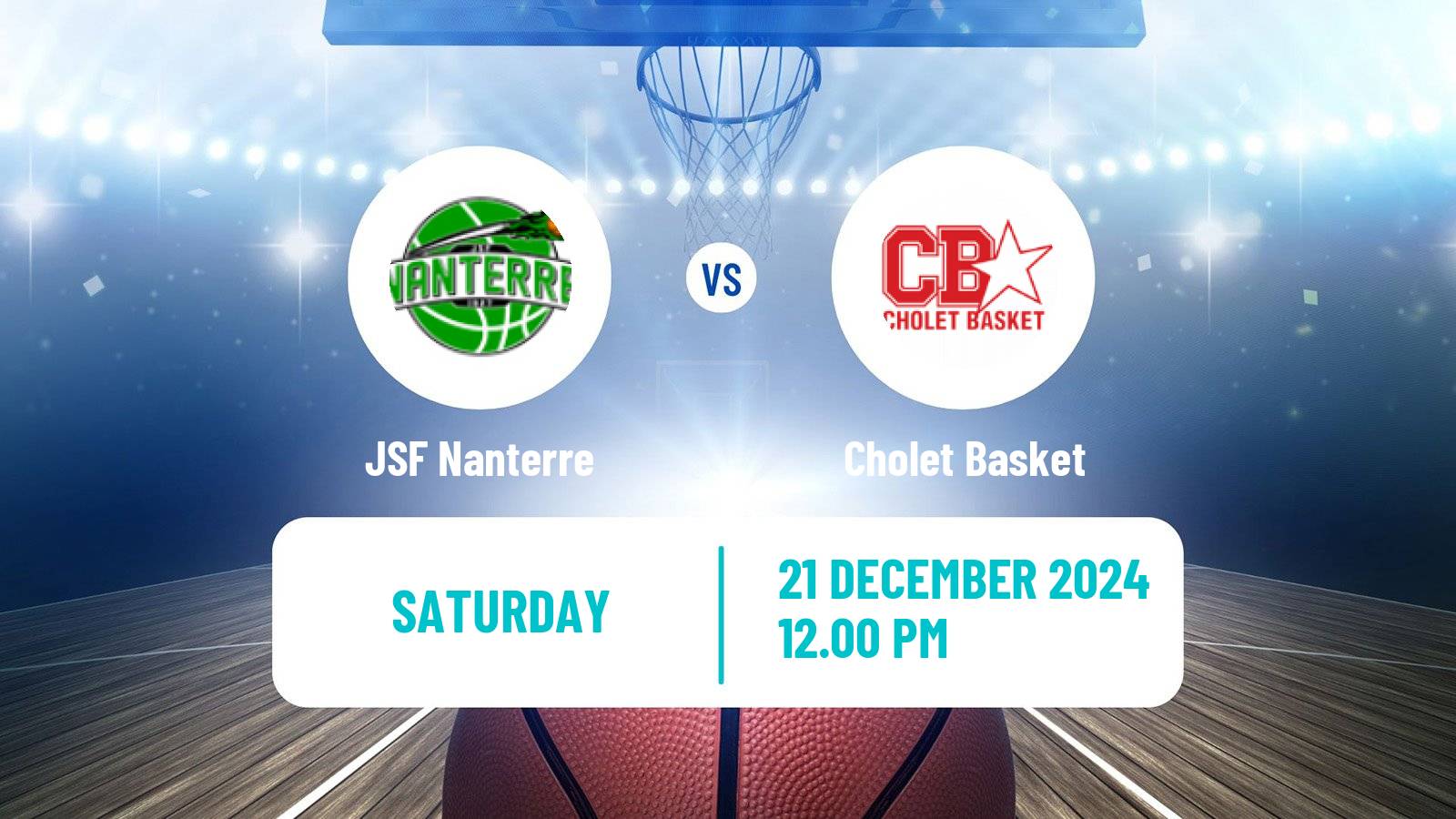 Basketball French LNB Nanterre - Cholet Basket