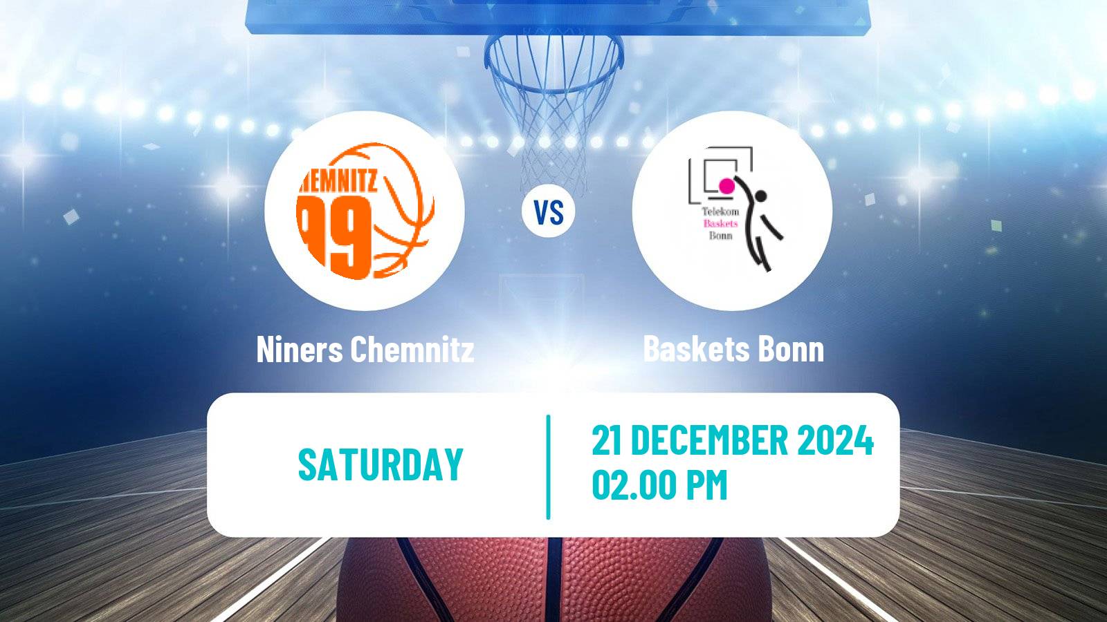 Basketball German BBL Niners Chemnitz - Baskets Bonn