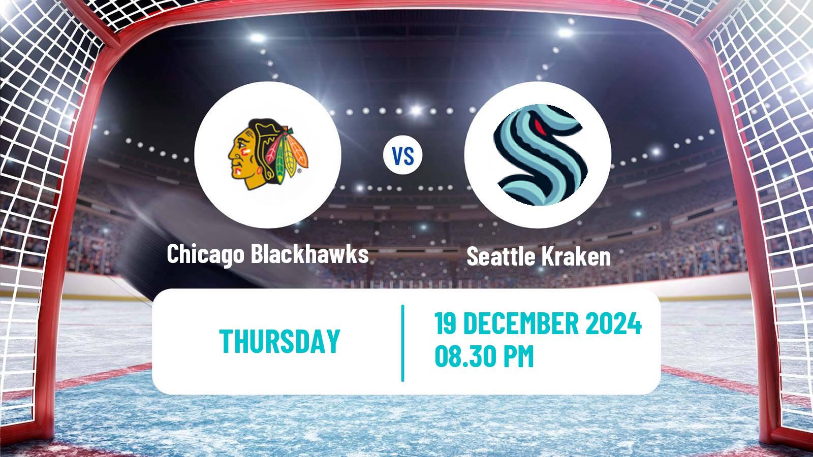 Hockey NHL Chicago Blackhawks - Seattle Kraken