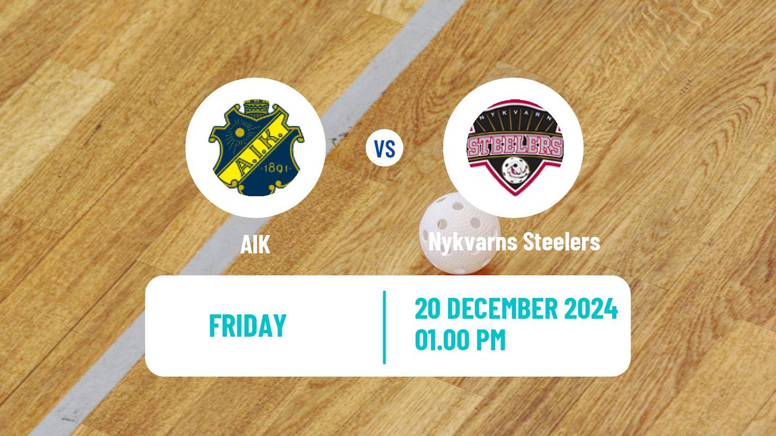 Floorball Swedish Superligan Floorball AIK - Nykvarns Steelers