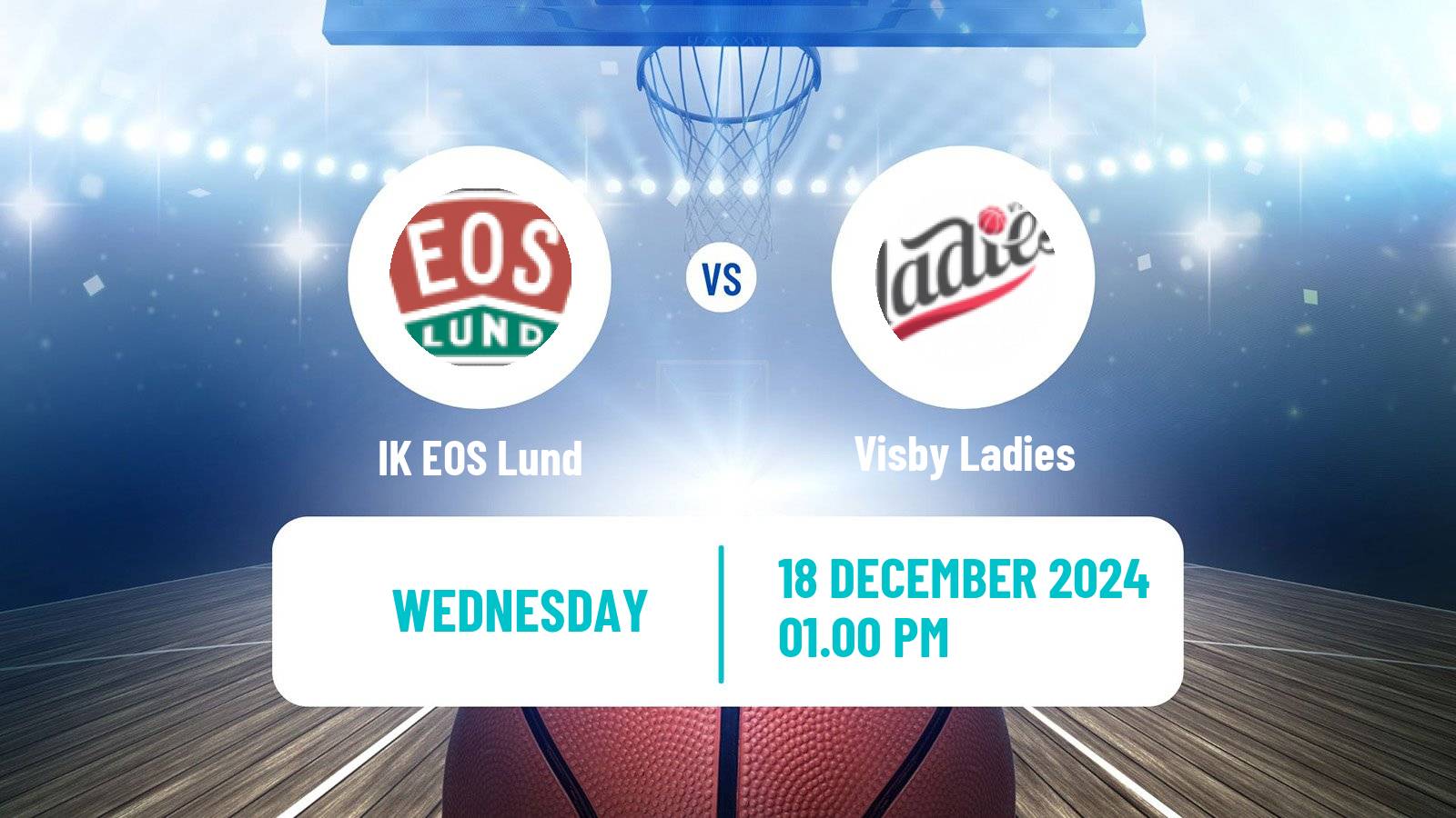 Basketball Swedish Basketligan Women IK EOS Lund - Visby