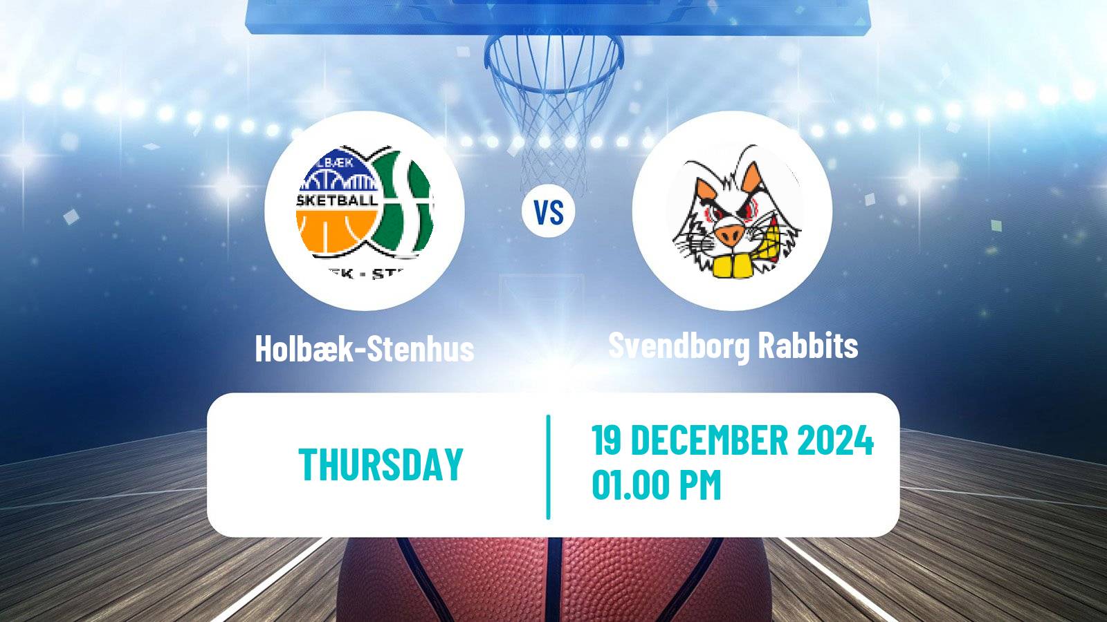 Basketball Danish Basketligaen Holbæk-Stenhus - Svendborg Rabbits