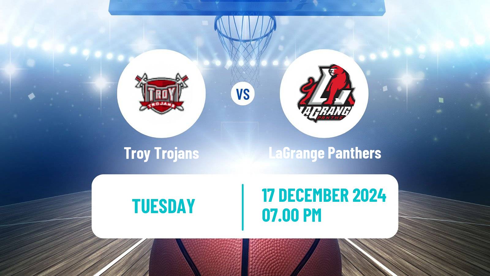 Basketball NCAA College Basketball Troy Trojans - LaGrange Panthers