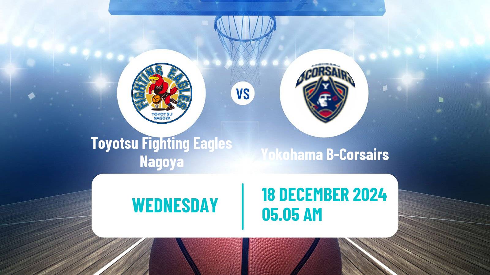 Basketball BJ League Toyotsu Fighting Eagles Nagoya - Yokohama B-Corsairs