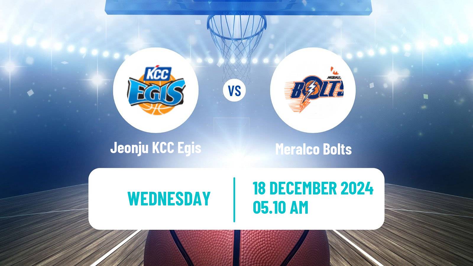 Basketball EASL Basketball Jeonju KCC Egis - Meralco Bolts