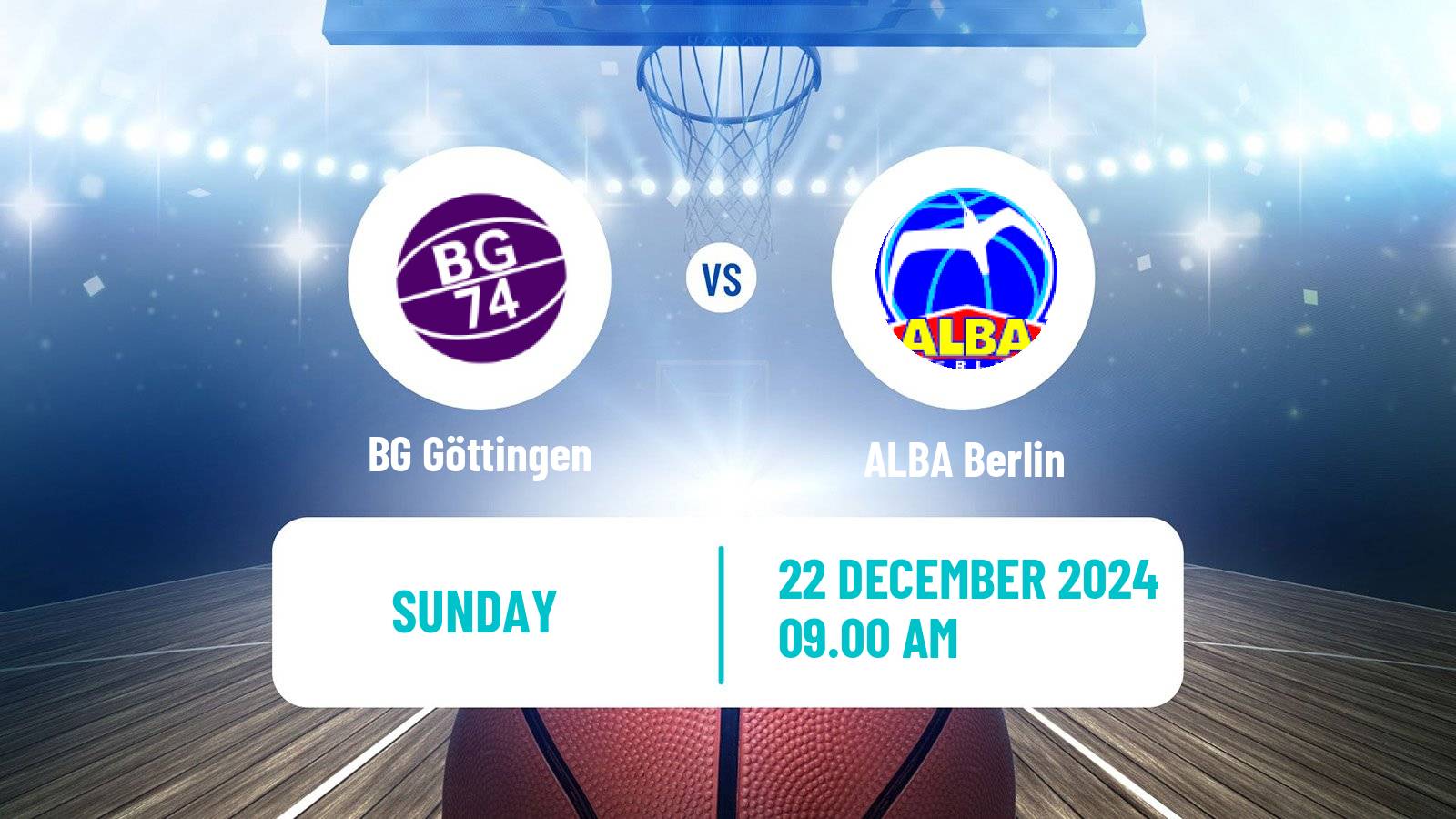 Basketball German BBL BG Göttingen - ALBA Berlin