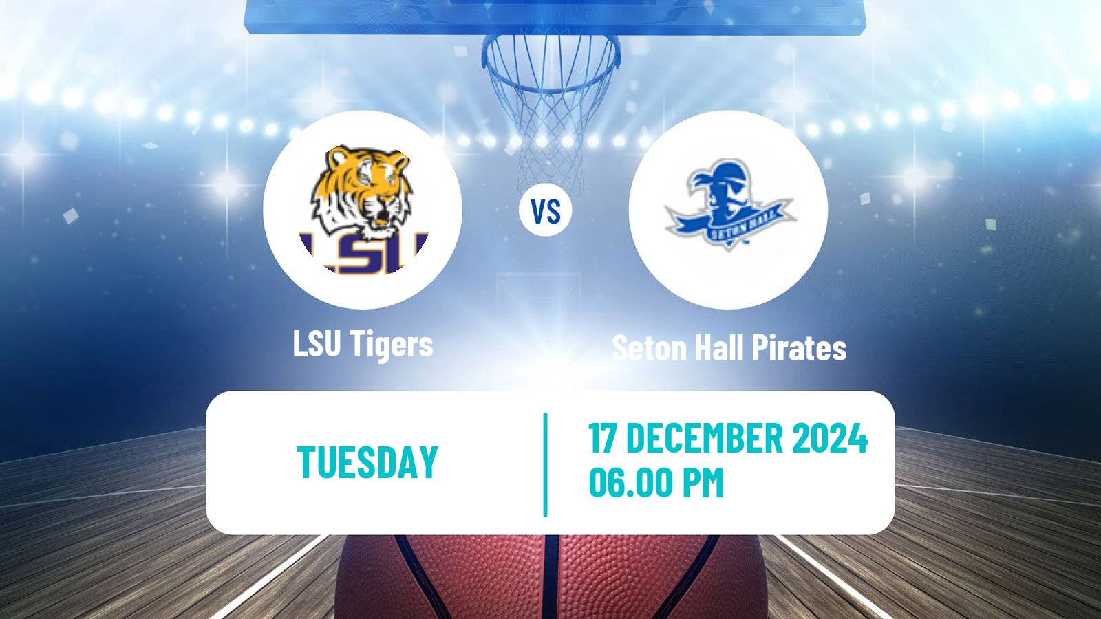 Basketball NCAA College Basketball Women LSU Tigers - Seton Hall Pirates