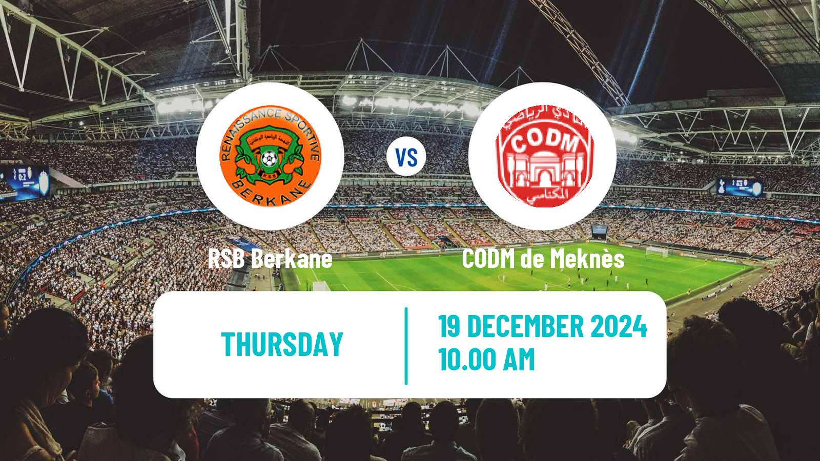 Soccer Moroccan Botola Berkane - CODM de Meknès