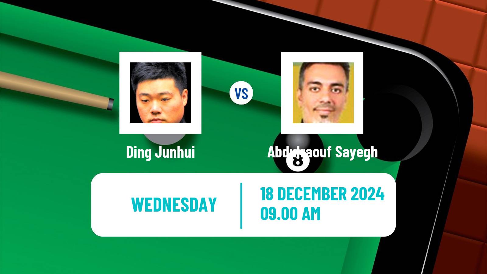 Snooker Riyadh Snooker Championship Ding Junhui - Abdulraouf Sayegh