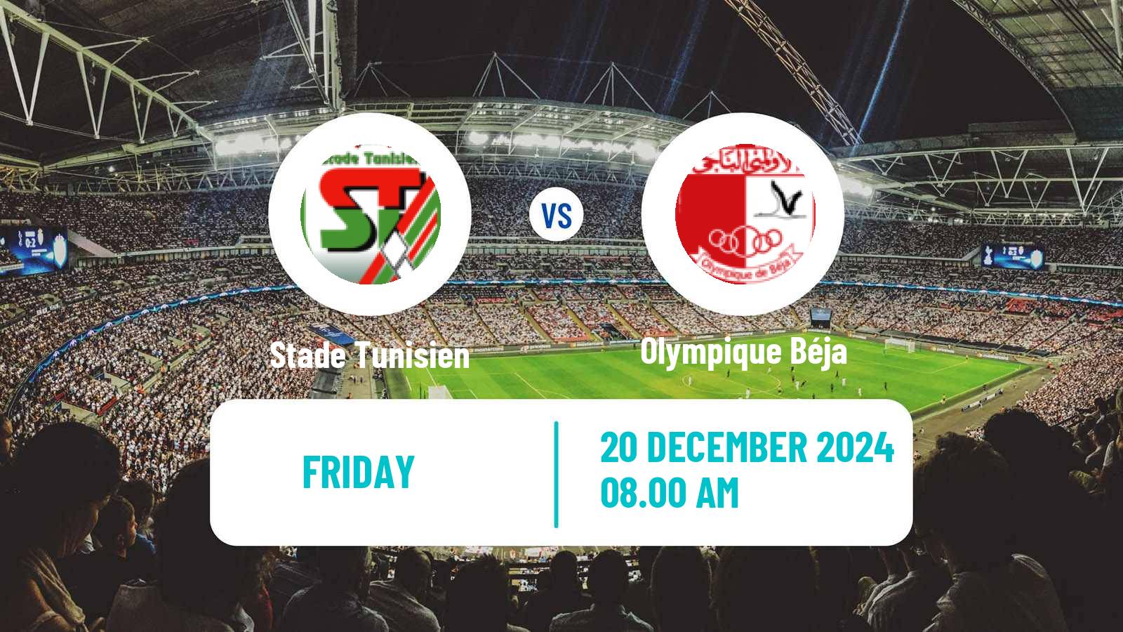 Soccer Tunisian Ligue Professionnelle 1 Stade Tunisien - Olympique Béja