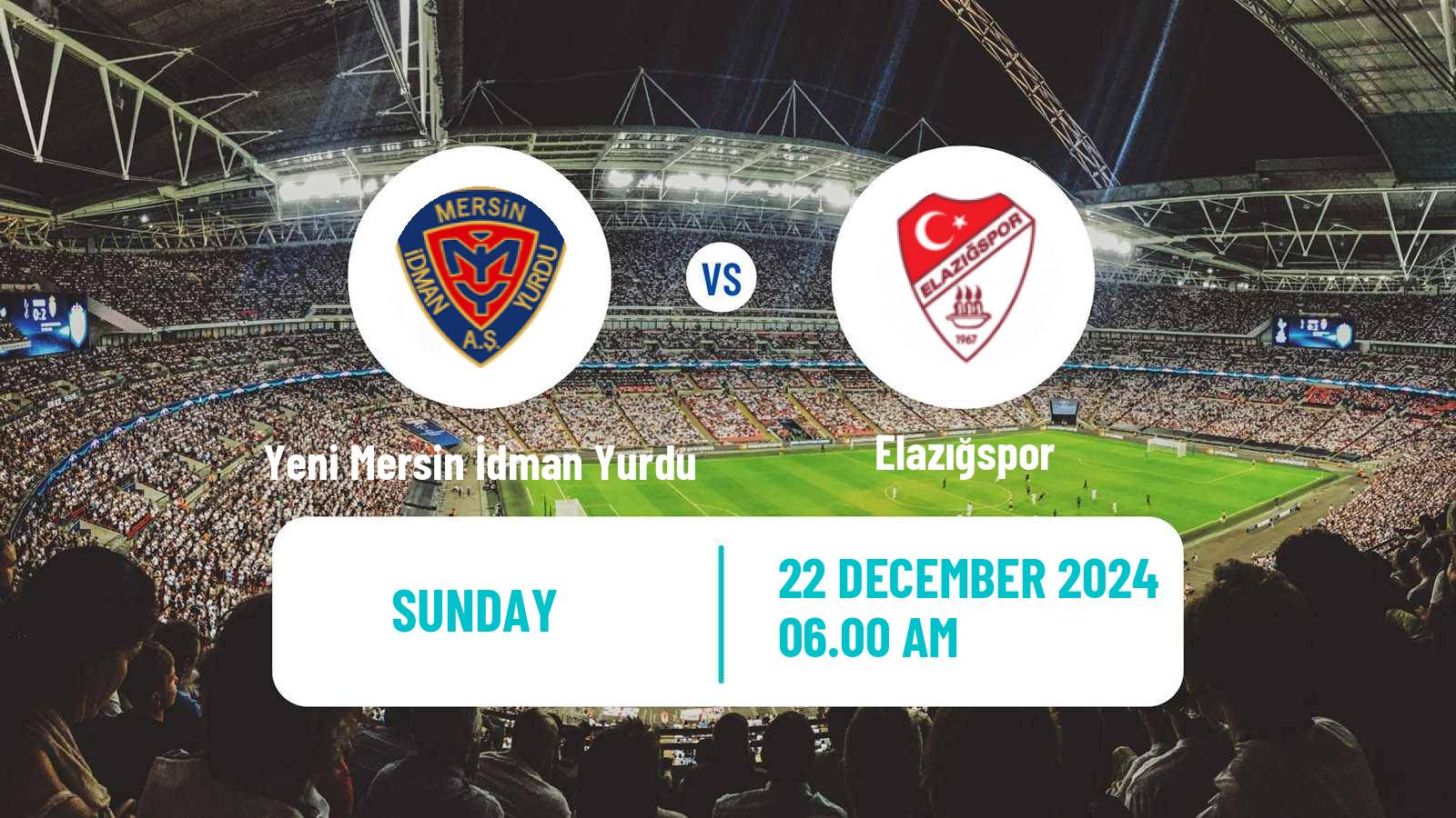 Soccer Turkish Second League Red Group Yeni Mersin İdman Yurdu - Elazığspor