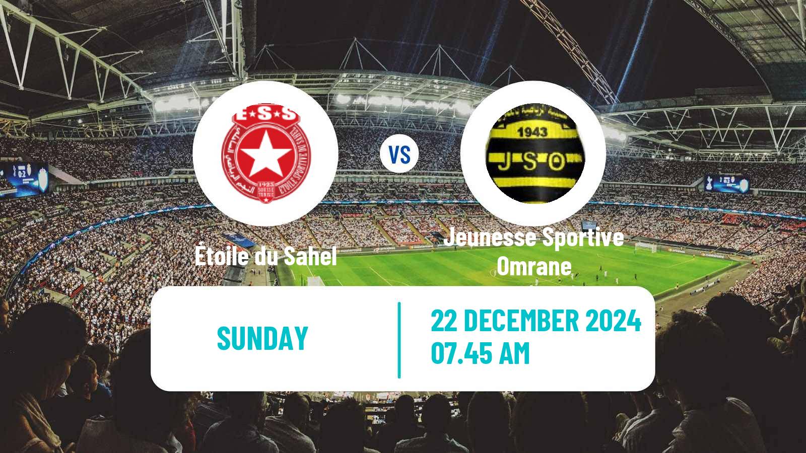 Soccer Tunisian Ligue Professionnelle 1 Étoile du Sahel - Jeunesse Sportive Omrane