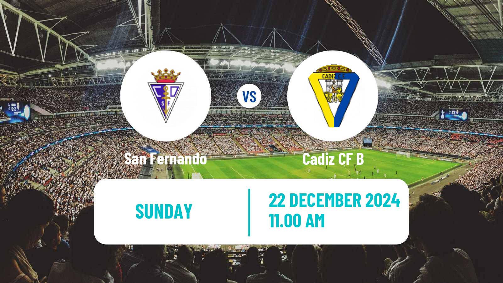 Soccer Spanish Segunda RFEF - Group 4 San Fernando - Cadiz CF B