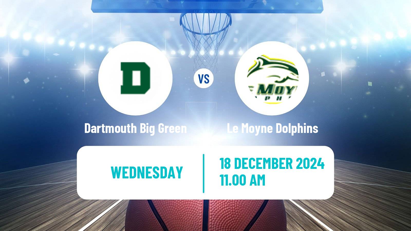 Basketball NCAA College Basketball Dartmouth Big Green - Le Moyne Dolphins