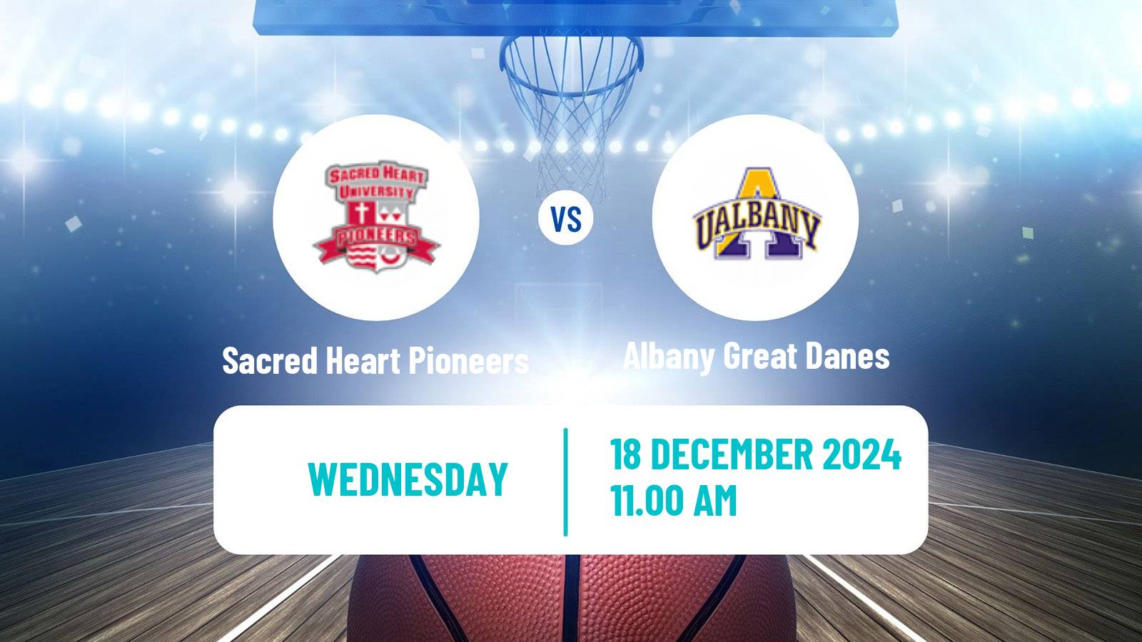 Basketball NCAA College Basketball Sacred Heart Pioneers - Albany Great Danes