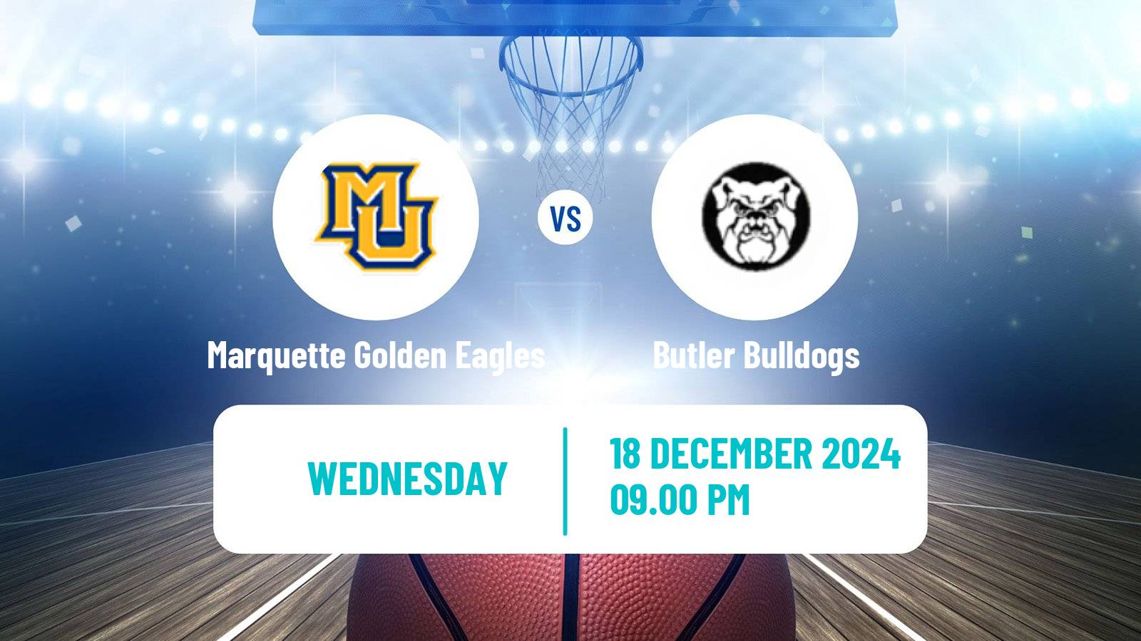 Basketball NCAA College Basketball Marquette Golden Eagles - Butler Bulldogs